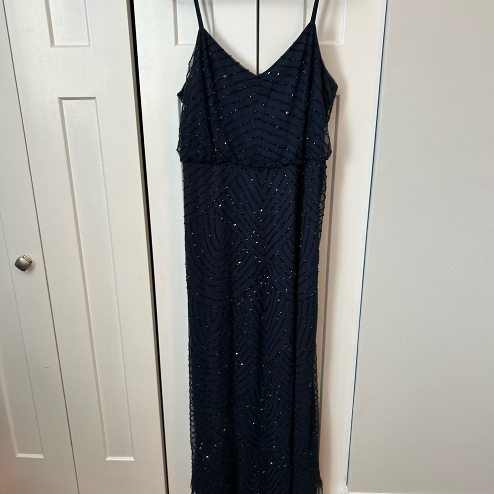 ADRIANNA PAPELL
Art Deco Beaded Blouson Gown